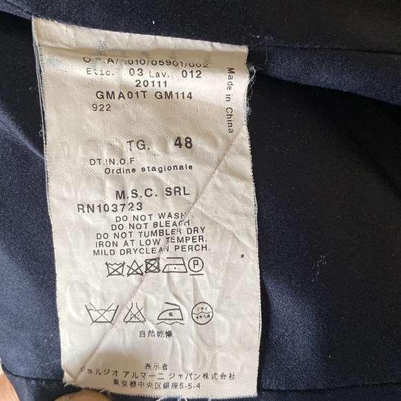 ARMANI dark navy textured sheath dress - Picture 6 of 7